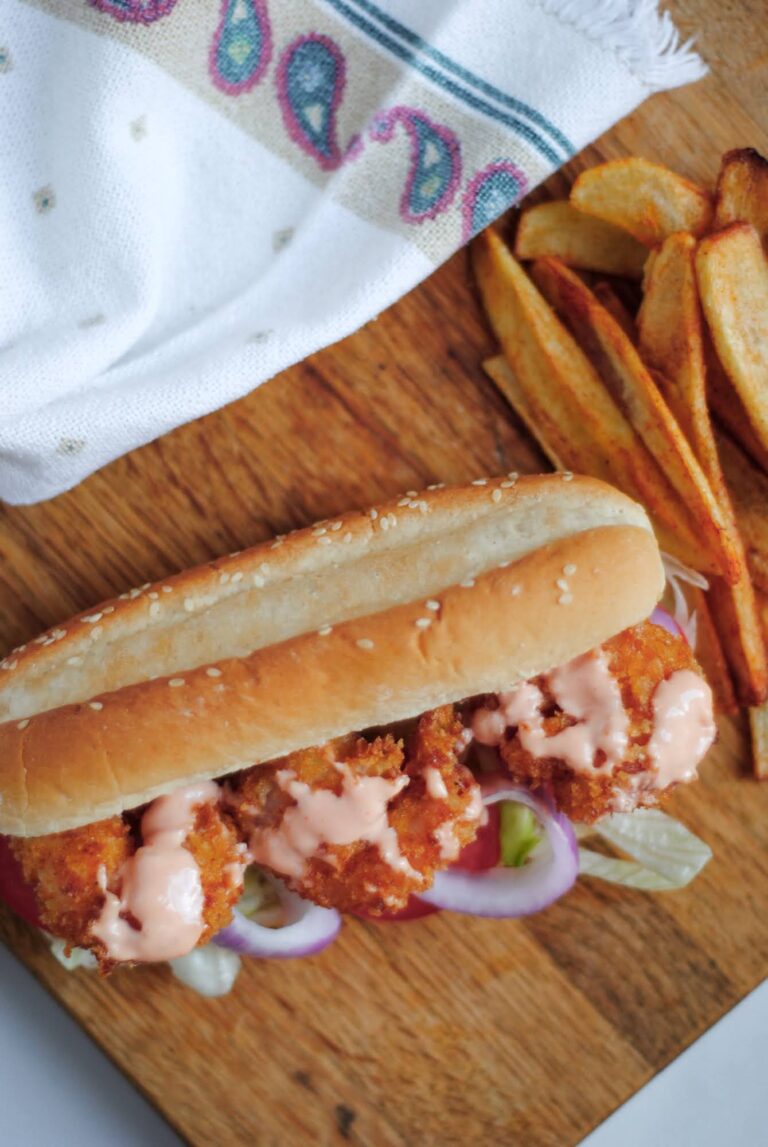 Shrimp Po'Boy Sandwich Give me a fork