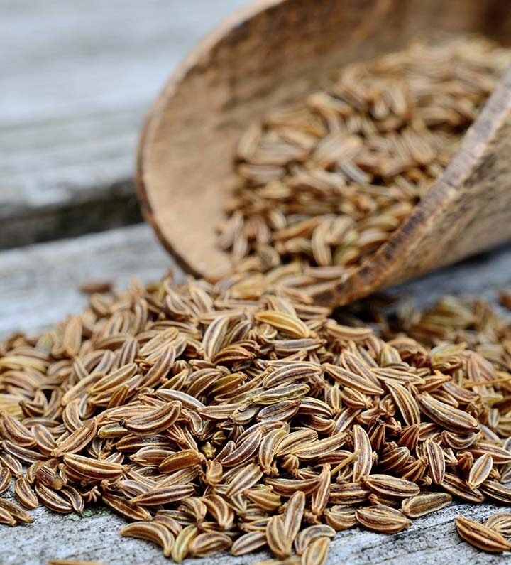 caraway seeds up close.
