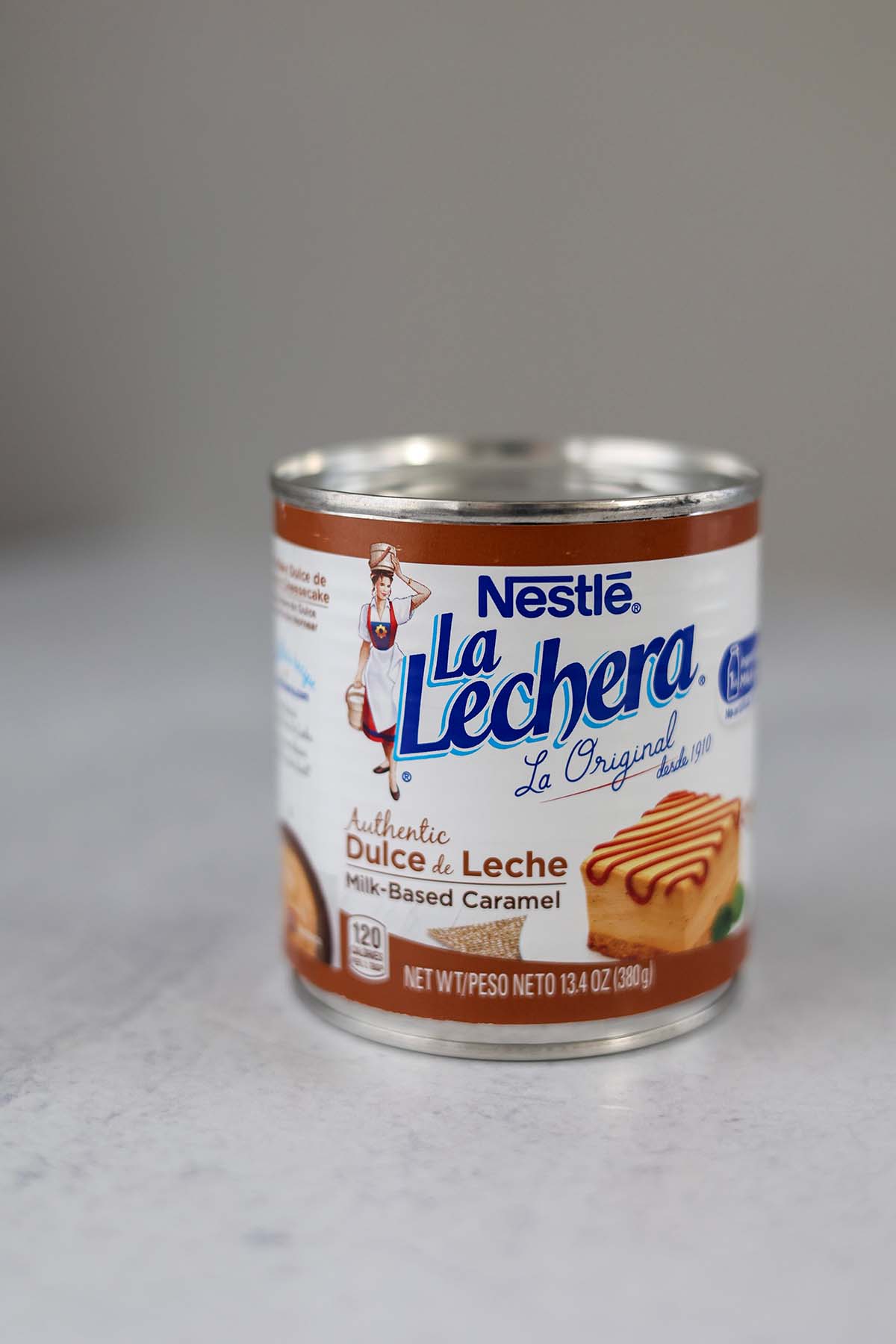 A can of store-bought dulce de leche. 