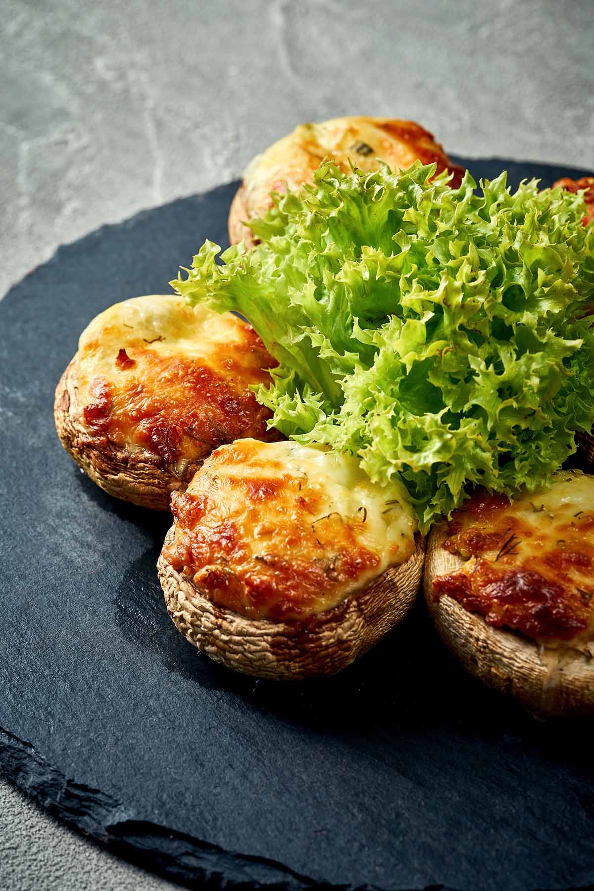 copycat red lobster stuffed mushrooms up close.
