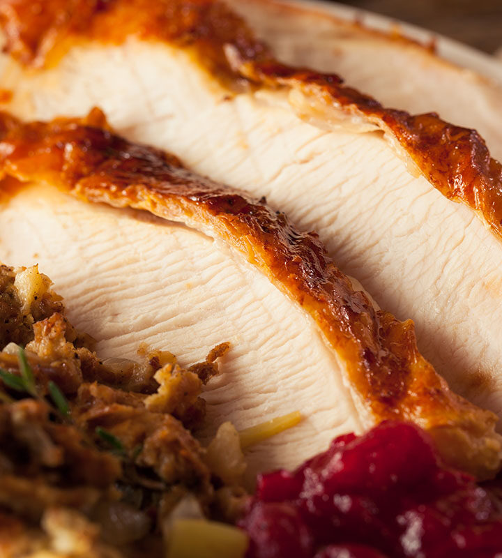 Instant pot turkey breast up close.